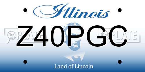 Z40PGC Illinois License Plate