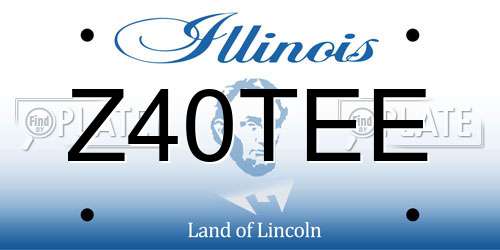 Z40TEE Illinois License Plate