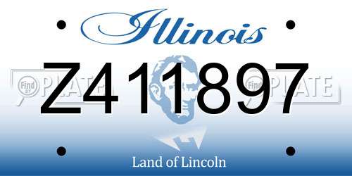 Z411897 Illinois License Plate