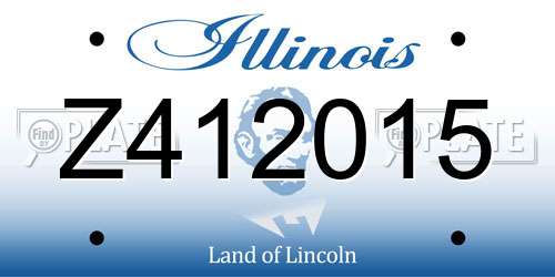 Z412015 Illinois License Plate