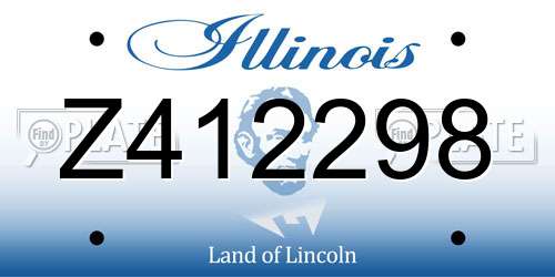 Z412298 Illinois License Plate