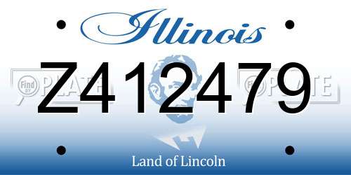 Z412479 Illinois License Plate
