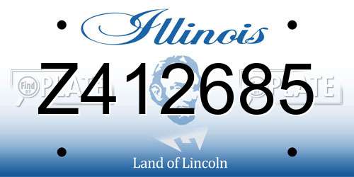Z412685 Illinois License Plate