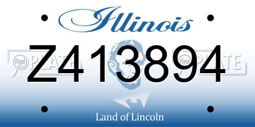 Z413894 Illinois License Plate