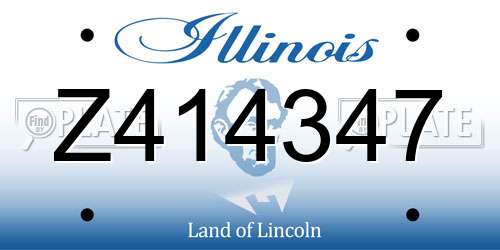 Z414347 Illinois License Plate