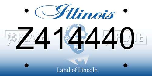 Z414440 Illinois License Plate
