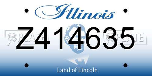 Z414635 Illinois License Plate