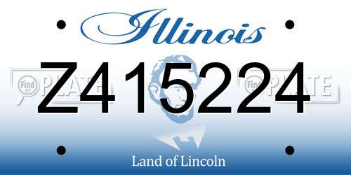Z415224 Illinois License Plate