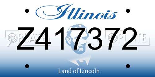Z417372 Illinois License Plate