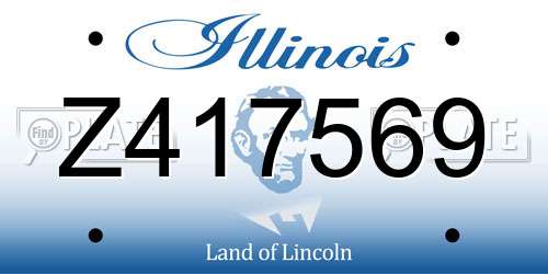 Z417569 Illinois License Plate