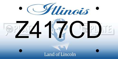 Z417CD Illinois License Plate