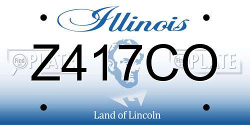 Z417CO Illinois License Plate