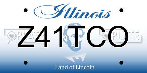 Z41TCO Illinois License Plate