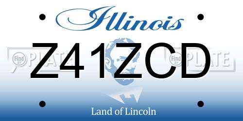 Z41ZCD Illinois License Plate