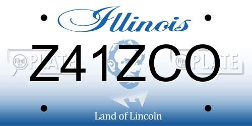 Z41ZCO Illinois License Plate