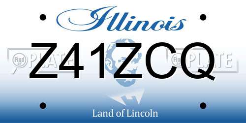 Z41ZCQ Illinois License Plate