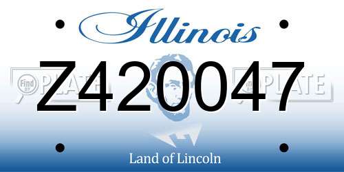 Z420047 Illinois License Plate