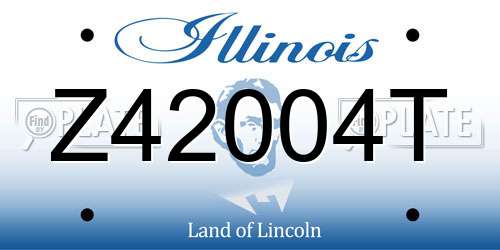 Z42004T Illinois License Plate