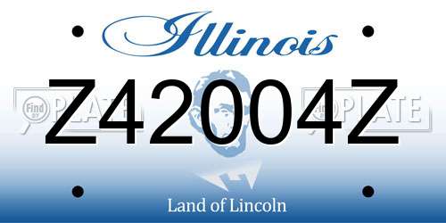 Z42004Z Illinois License Plate