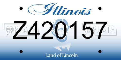 Z420157 Illinois License Plate