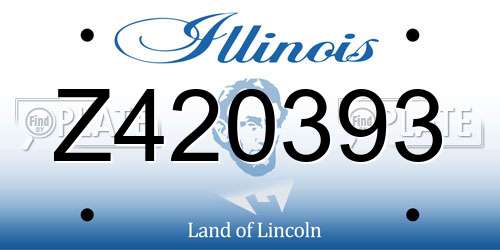 Z420393 Illinois License Plate