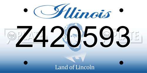 Z420593 Illinois License Plate