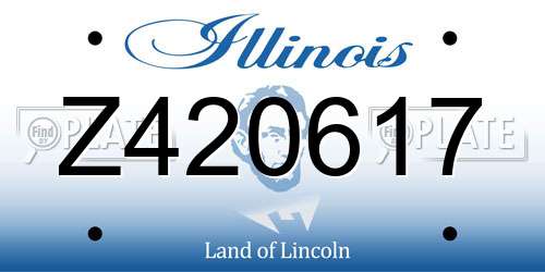 Z420617 Illinois License Plate