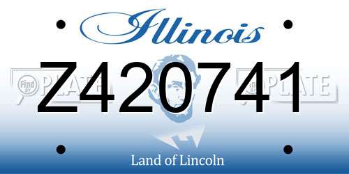 Z420741 Illinois License Plate