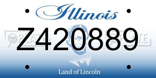 Z420889 Illinois License Plate