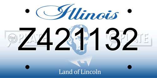 Z421132 Illinois License Plate