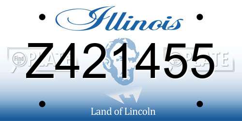 Z421455 Illinois License Plate