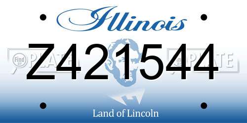 Z421544 Illinois License Plate