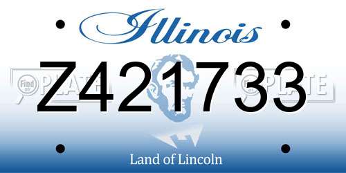 Z421733 Illinois License Plate