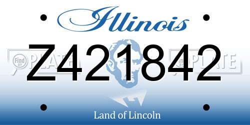 Z421842 Illinois License Plate