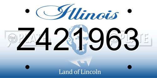 Z421963 Illinois License Plate