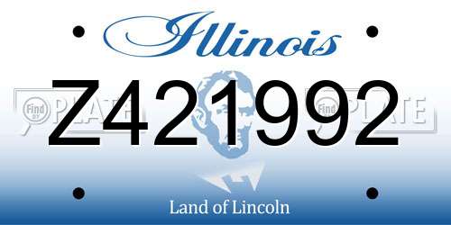 Z421992 Illinois License Plate