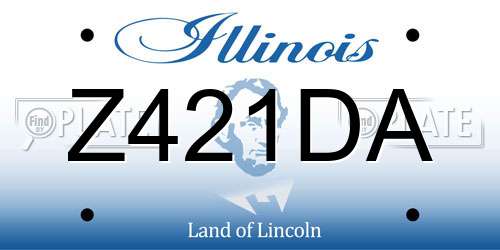 Z421DA Illinois License Plate