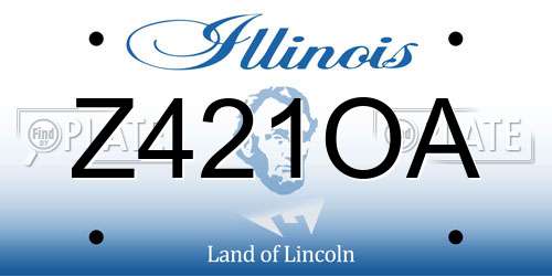 Z421OA Illinois License Plate