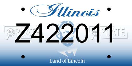 Z422011 Illinois License Plate