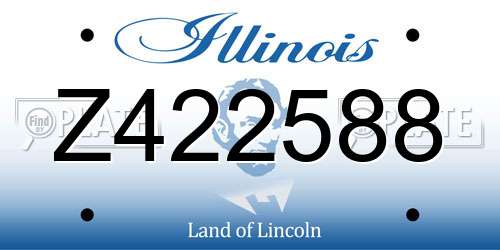 Z422588 Illinois License Plate
