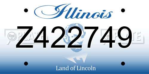 Z422749 Illinois License Plate