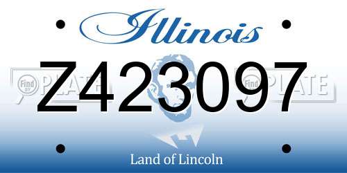 Z423097 Illinois License Plate