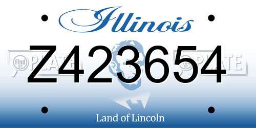 Z423654 Illinois License Plate
