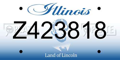 Z423818 Illinois License Plate