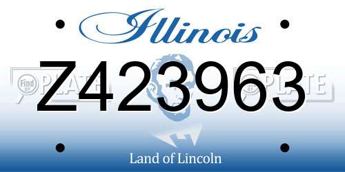 Z423963 Illinois License Plate