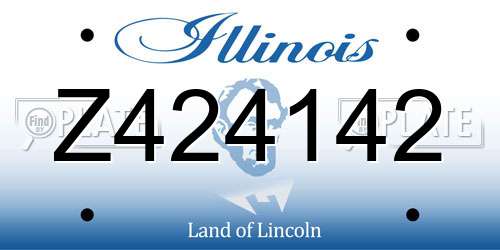 Z424142 Illinois License Plate