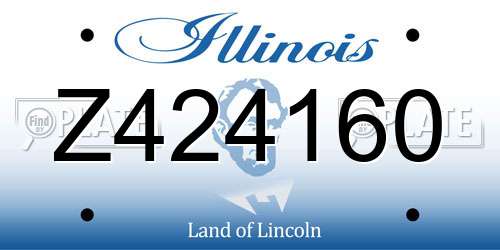 Z424160 Illinois License Plate