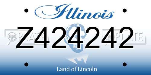 Z424242 Illinois License Plate
