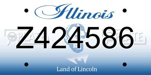 Z424586 Illinois License Plate