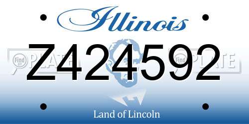 Z424592 Illinois License Plate